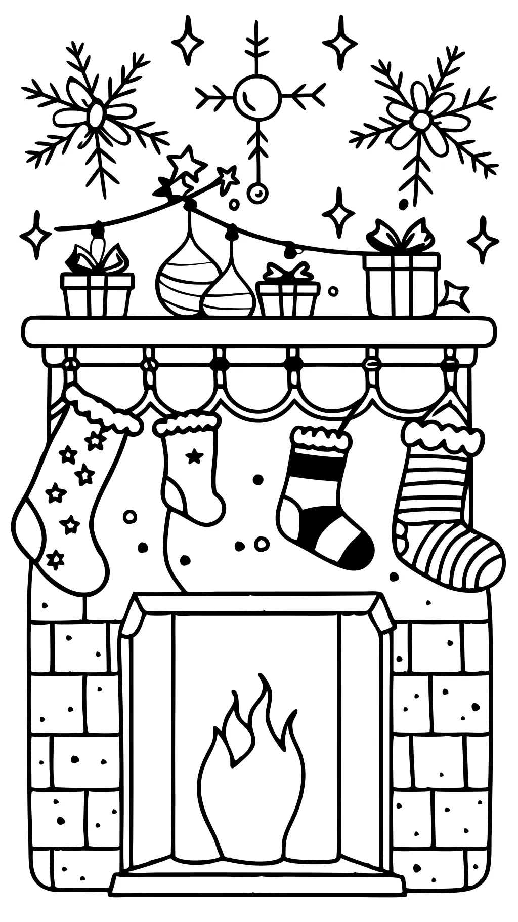 stocking christmas coloring pages